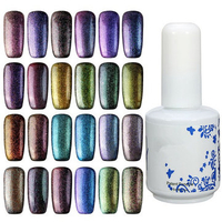 24 Colors 15ml Chameleon Light Halo Color Change Changing Magic Nail Art UV Gel