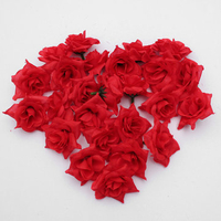 25 Roses Artificial Silk Flower Heads Lot For Hair Clip Wedding Decoration
