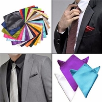 25x Mens Handkerchiefs Pocket Squares Solid Wedding Napkin Ties