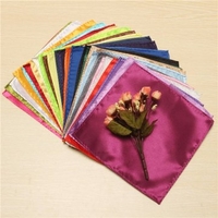 26 X Men Formal Silk Satin Pocket Square Hankerchief Hanky Plain Solid Color