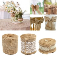 2M Jute Hessian Burlap Natural Craft Floristry Ribbon Rustic Wedding Party Decoration