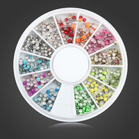 2MM Fluorescence Color Round Punk Metal Stud DIY Nail Art Decoration Wheel