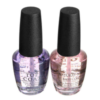 2Pcs 15ml Nail Art Polish Natural Base Coat & Clear Top Coat Lacquer Varnish Set