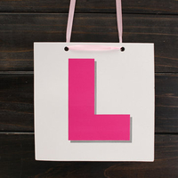 2Pcs L Letter Plates Cards Banner Cards Bunting Banner Wedding Cards Sign