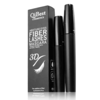 2Pcs QiBest Waterproof Eye Mascara 3D Fiber Curling Lash Makeup Eyelashes