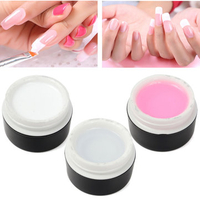 3 Colors Nail Art UV Gel Extension Builder Glue Manicure White Pink Clear