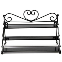 3 Tiers Alloy Nail Polish Display Organizer Rack Stand Cosmetic Makeup