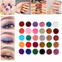 30 Mixed Colors Powder Pigment Glitter Spangle Eyeshadow Nail Art Makeup Cosmetic Set
