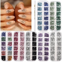 3000Pcs 2mm Round Glitter Rhinestone Bead Diamand Gems Manicure With Wax Picker Pencil