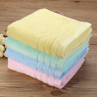 34x71cm Bamboo Fiber Satin Striped Absorbent Towel Antibacterial Deodorizing Face Cloth Shower Wash