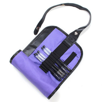 36 Holes Purple Cosmetic Bag Pencil Pen Case Wrap Pouch Bag Home Tools Holder Storage
