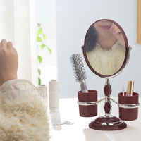 360 Degree Rotation Desktop Mirrors Double-sided Makeup Mirror Cosmetic Detachable