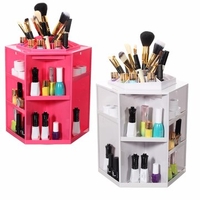 360 ºRotating Makeup Case Lipstick BB Cream Cosmetic Organizer Box