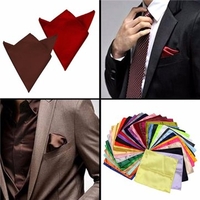 36x Mens Handkerchiefs Pocket Squares Solid Wedding Napkin Ties