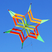 3D Colorful Flower Kite Single Line Outdoor Sports Toy Light Wind Flying Kids Beach Toys
