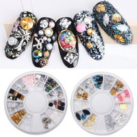 3D Nail Art Decoration Rhinestones Wheel Gem DIY Studs