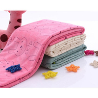3pcs 75x35cm Soft Microfiber Baby Child Kids Bath Towels Brushed Strong Absorbent Dry Washcloth