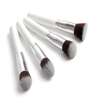 4 Pcs Professional Makeup Brushes Facial Care Powder Cosmetic Tool White