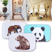 40*60cm Coral Velvet Funny Animal Pattern Area Rug Carpet Bedroom Bathroom Floor Mat