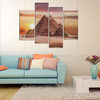 4PCS Egyptian Pyramids Art Abstract Unframed Modern Oil Print Painting Canvas Home Decor