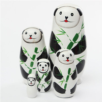 5 Pcs Russian Wood Nesting Doll Matryoshka Stacking Dolls Tricky Toys Creative Gift
