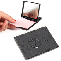 50 Sheet Oil Absorbing Face Blotting Paper Skin Control Facial Clean With Mirror Case