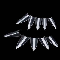 500 Pcs Clear False Sharp Ending Stiletto Acrylic Nail Art Tips