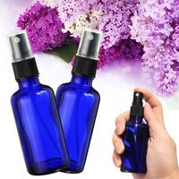 50ml Blue Glass Amber Refilliable Bottle With Fine Mist Spray Aromatherapy Perfume