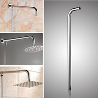 50x10cm Stainless Steel Silver Shower Head Bracket Wall Mounted Tube