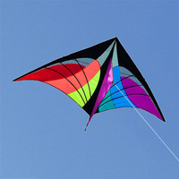 5.2ft Delta Triangle Kite Outdoor Kids Fun Sport Toy Single Line Multicolor Hot