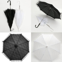 54CM Bride Handmade Flower Girls Battenburg Lace Parasol Wedding Party Sun Umbrella