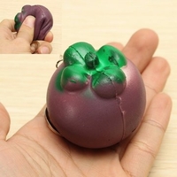 5.5 CM Squishy Mangosteen Tropical Fruit Squishy 5.5*5cm Key Chain Phone Bag Strap Pendant Gift