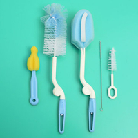 5Pcs Bottle Brush Cleaner Drinking Pipe Nylon Feeder Glass Cup Nipple Hang Brush Handle Tools