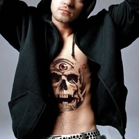 5pcs Halloween Skull Temporary Tattoo Sticker
