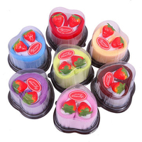 5pcs Heart Shape Cake Microfibre Absorbent Towels Festival Valentine Weeding Gift Party Decor Random