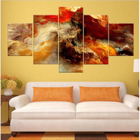 5PCS Star Clusters Art Lifelike Wall Decal Canvas Home Decoration