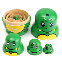 5pcs Wooden Nesting Doll Madness Russian Babushka Matryoshka Doll Tricky Toys