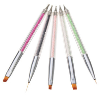 5Pcs/Set Double Head Nail Art Dotting Pen Brushes For Nails Salon Decorating Tool