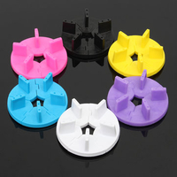 6 Colors Nail Art Tips Display Stand Holder Practice Frame Manicure Tools