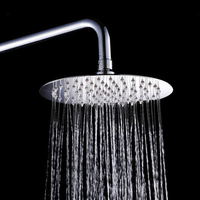 6 Inch Stainless Steel Rainfall Shower Head Bathroom Round Pressure Showerhead