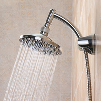 6" Round Polished Rainfall Bath Bathroom Sprinkler Top Shower Head Bathroom Supply