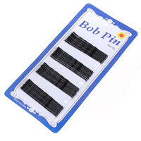 60Pcs Black Hair Clips Wave Straight Pins Grips Barrette Simple Hairpin Alloy Hair Accessories