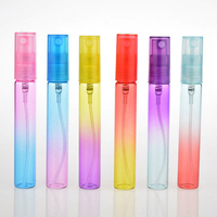 6Pcs 8ML Mini Portable Colorful Glass Perfume Bottle With Atomizer Empty Travel Cosmetic Containers