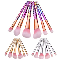 6Pcs Colorful Makeup Brushes Set Blush Brush Foundation Powder Blusher 3 Colors