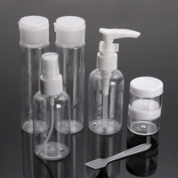 6Pcs Plastic Empty Transparent Refillable Bottles Spary Makeup Container Travel