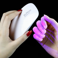 6W USB Dual Light Sources Nail Art Lamp LED UV Gel Polish Dryer Curing Manicure Tools