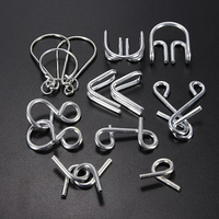 7 Sets IQ Test Toys Mind Game Brain Teaser Metal Wire Puzzles Intelligence Toys