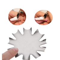 9 Sizes French Smile Line Cutter Acrylic Stainless Steel Nail Art Manicure Edge Trimmer Tools