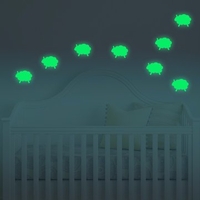 9PCS 7x9cm Fluorescent Sheep Glow In The Dark Wall Sticker