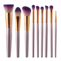 9Pcs Soft Makeup Brushes Set Blend Foundation Eye Shadow Powder Lips Liner Cosmetics Tool